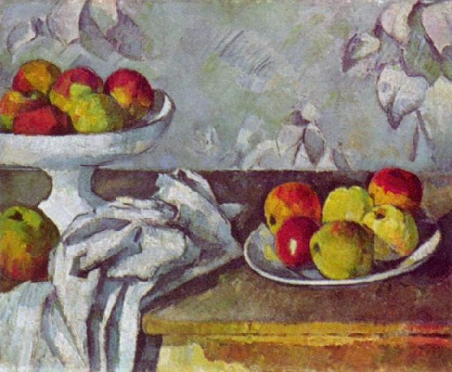 Paul Cezanne Stilleben mit apfeln und Fruchtschale France oil painting art